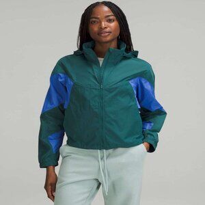 🌟 LULULEMON EVERGREEN CROPPED FULL-ZIP ANORAK WINDBREAKER HOODIE NWOT 🌟